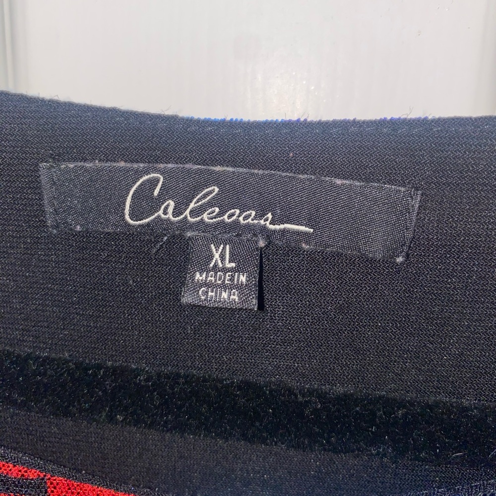 Calessa Chic Striped Patchwork Blouse - image 4